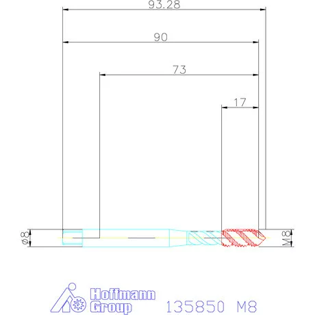 Garant Gépi menetfúró HSS-E Form C M8