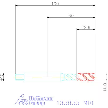 Holex Gépi menetfúró HSS-E Form C M10