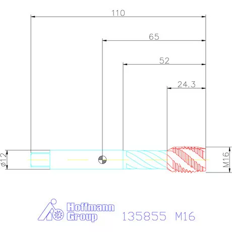 Holex Gépi menetfúró HSS-E Form C M16