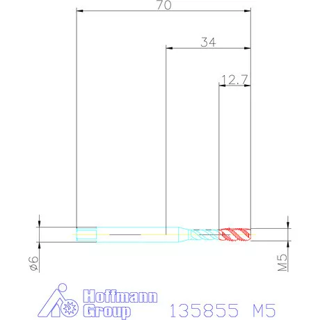 Holex Gépi menetfúró HSS-E Form C M5