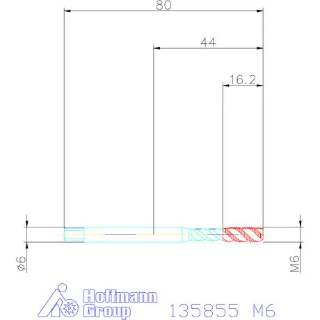 Holex Gépi menetfúró HSS-E Form C M6