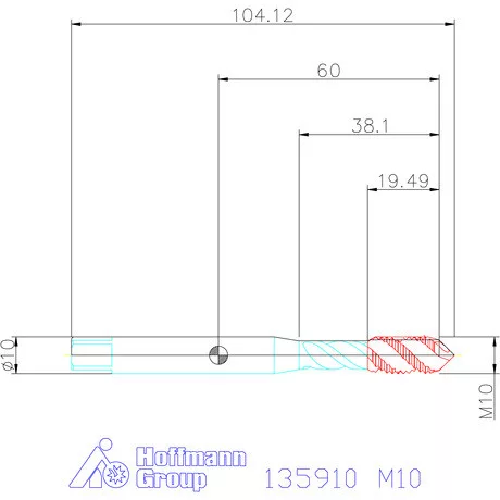 Holex Holex Pro Tap gépi menetfúró HSS-E Form C M10