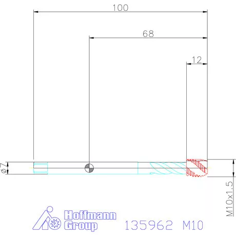 Garant Garant Master Tap gépi menetfúró HSS-E-PM, Form C 6HX DIN 376 M10