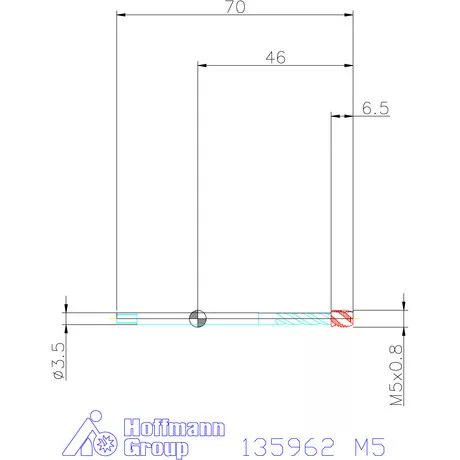 Garant Garant Master Tap gépi menetfúró HSS-E-PM, Form C 6HX DIN 376 M5