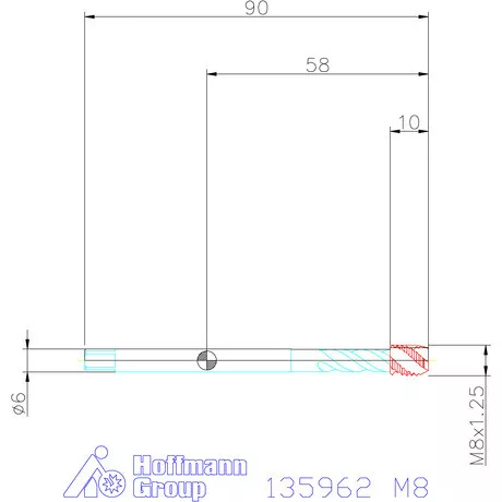 Garant Garant Master Tap gépi menetfúró HSS-E-PM, Form C 6HX DIN 376 M8
