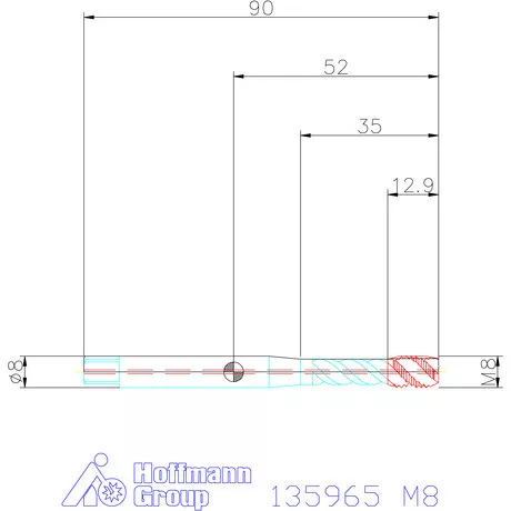 Garant Garant Master Tap gépi menetfúró HSS-E-PM, IK / Form C 6HX M8