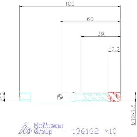 Garant Garant Master Tap gépi menetfúró HSSE-PM, C alak, 7GX M10