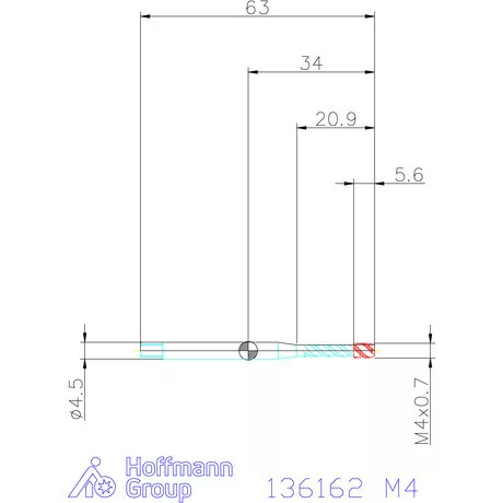 Garant Garant Master Tap gépi menetfúró HSSE-PM, C alak, 7GX M4