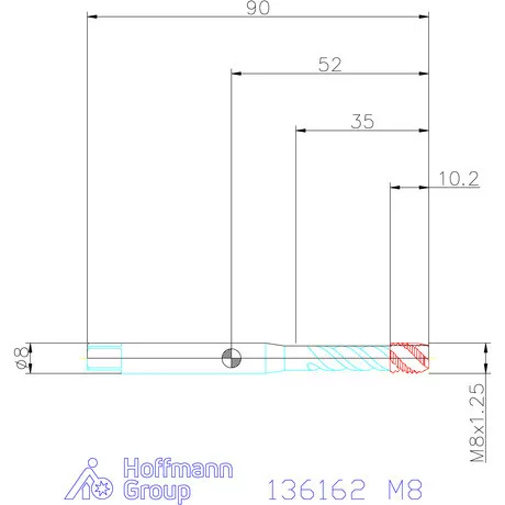 Garant Garant Master Tap gépi menetfúró HSSE-PM, C alak, 7GX M8