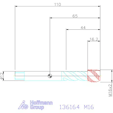 Garant Garant Master Tap gépi menetfúró HSS-E-PM, C alak, 6H+0,1 M16