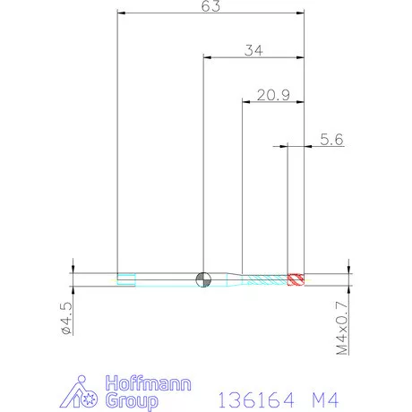Garant Garant Master Tap gépi menetfúró HSS-E-PM, C alak, 6H+0,1 M4