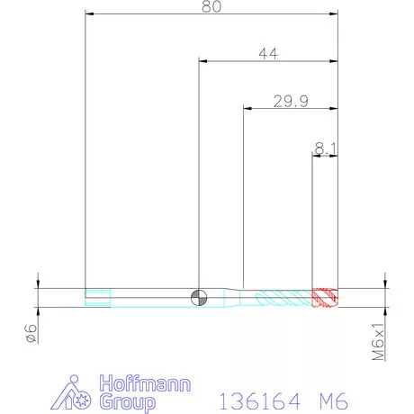 Garant Garant Master Tap gépi menetfúró HSS-E-PM, C alak, 6H+0,1 M6