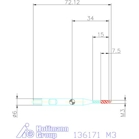 Garant Gépi menetfúró szinkronorsókhoz HSS-E-PM Form C M3