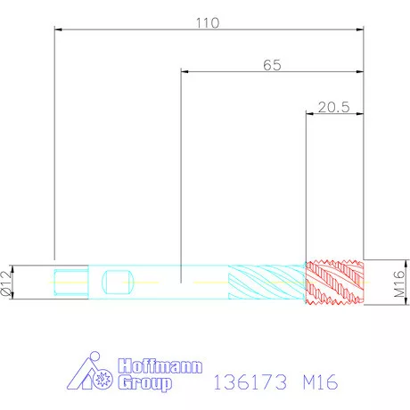 Garant Gépi menetfúró szinkronorsókhoz HSS-E-PM Form E M16