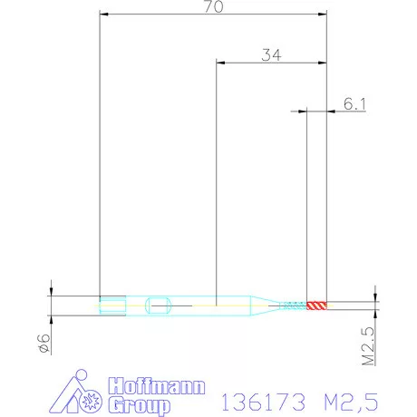 Garant Gépi menetfúró szinkronorsókhoz HSS-E-PM Form E M2,5