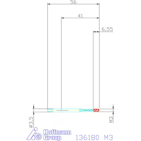 Garant Gépi menetfúró, balmenet HSS-E 6H M3