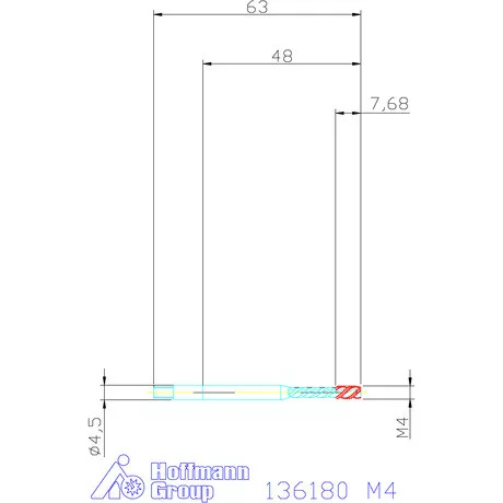 Garant Gépi menetfúró, balmenet HSS-E 6H M4