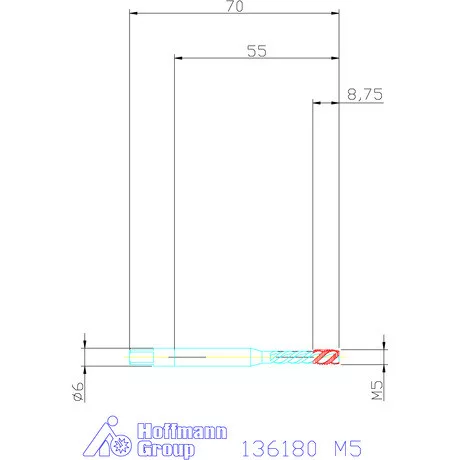 Garant Gépi menetfúró, balmenet HSS-E 6H M5