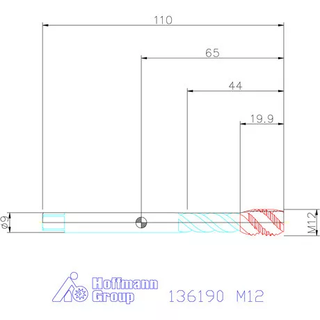 Garant Garant Master Tap gépi menetfúró balmenet HSS-E-PM 6HX M12