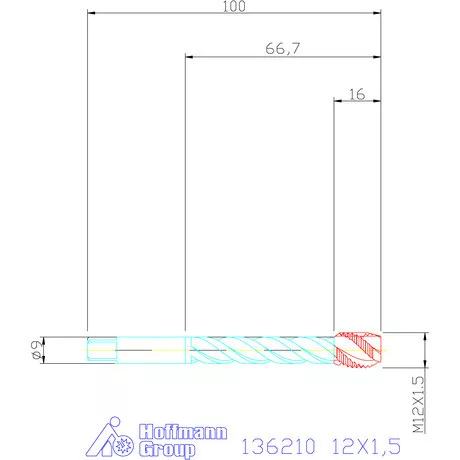Garant Gépi menetfúró 12X1,5