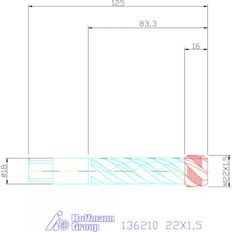 Garant Gépi menetfúró 22X1,5