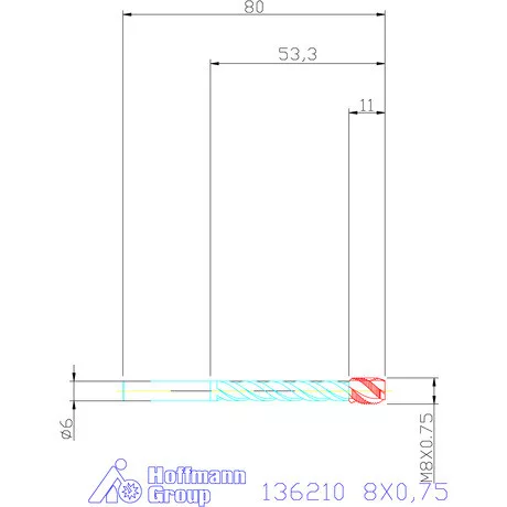 Garant Gépi menetfúró 8X0,75