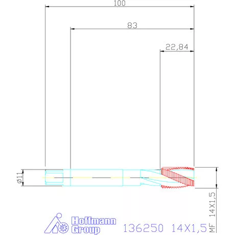 Garant Gépi menetfúró 14X1,5
