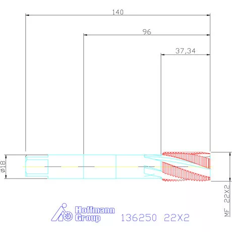 Garant Gépi menetfúró 22X2