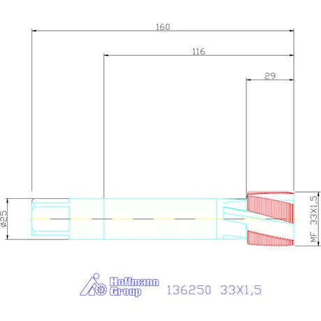 Garant Gépi menetfúró 33X1,5