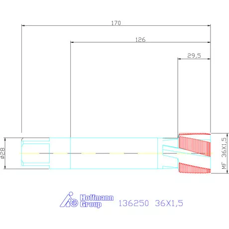 Garant Gépi menetfúró 36X1,5