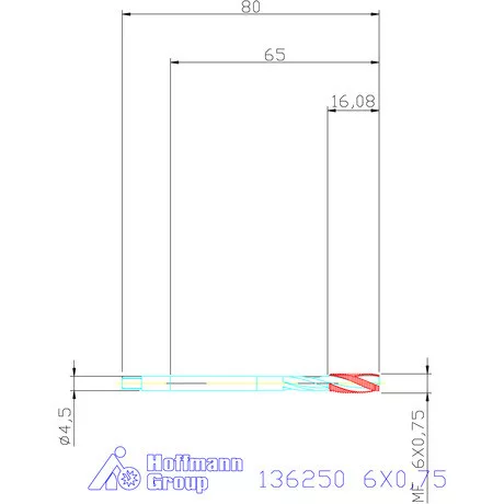 Garant Gépi menetfúró 6X0,75