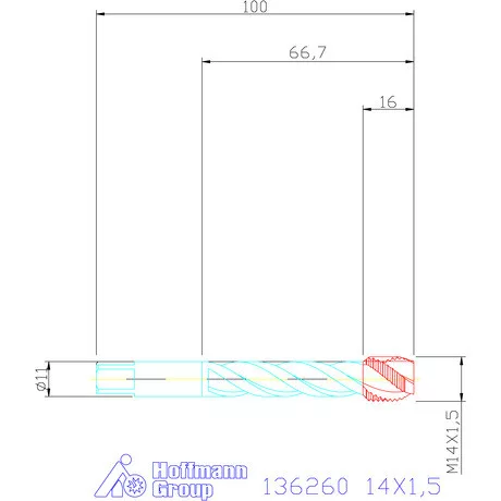 Garant Gépi menetfúró 14X1,5