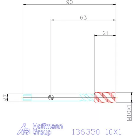 Garant Garant Master Tap Steel<sup>HT</sup> gépi menetfúró HSSE-PM Form C 6HX 10X1