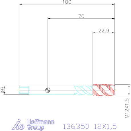 Garant Garant Master Tap Steel<sup>HT</sup> gépi menetfúró HSSE-PM Form C 6HX 12X1,5
