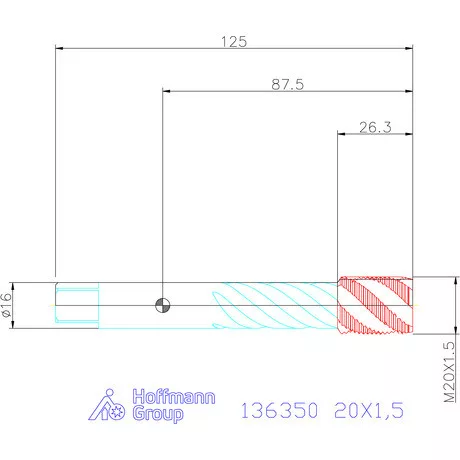 Garant Garant Master Tap Steel<sup>HT</sup> gépi menetfúró HSSE-PM Form C 6HX 20X1,5