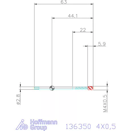 Garant Garant Master Tap Steel<sup>HT</sup> gépi menetfúró HSSE-PM Form C 6HX 4X0,5