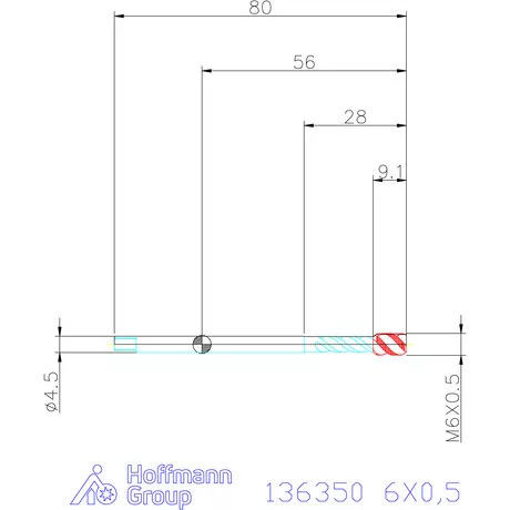 Garant Garant Master Tap Steel<sup>HT</sup> gépi menetfúró HSSE-PM Form C 6HX 6X0,5