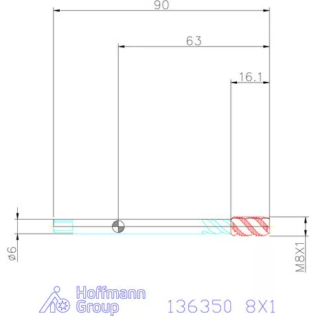 Garant Garant Master Tap Steel<sup>HT</sup> gépi menetfúró HSSE-PM Form C 6HX 8X1