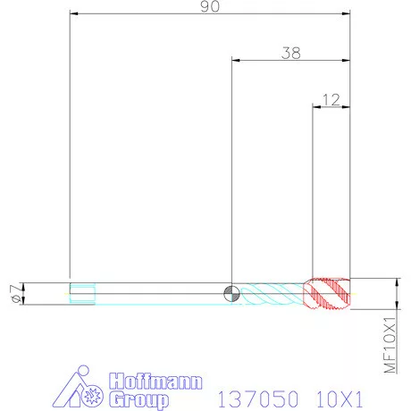Garant Gépi menetfúró HSS-E 10X1