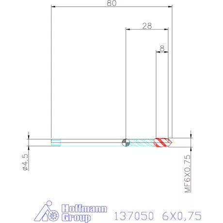 Garant Gépi menetfúró HSS-E 6X0,75