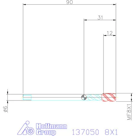 Garant Gépi menetfúró HSS-E 8X1