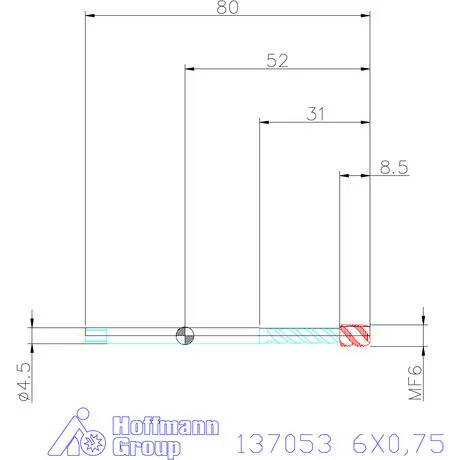Garant Garant Master Tap INOX gépi menetfúró HSS-E-PM 6X0,75