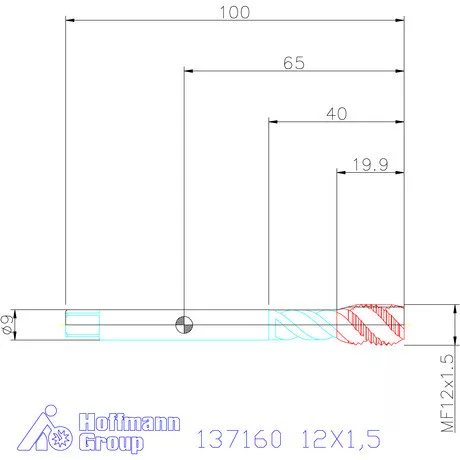 Garant Garant Master Tap gépi menetfúró HSS-E-PM 6HX 12X1,5