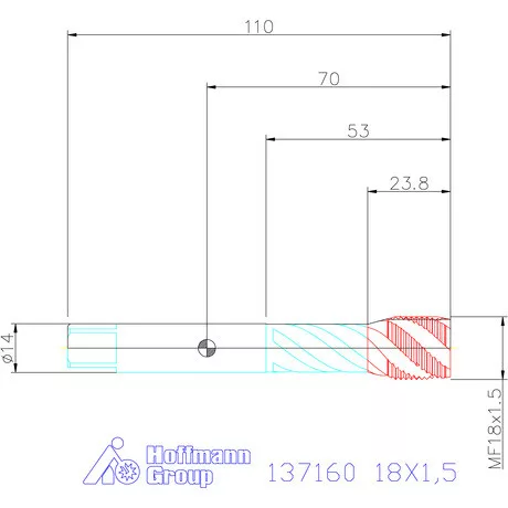 Garant Garant Master Tap gépi menetfúró HSS-E-PM 6HX 18X1,5