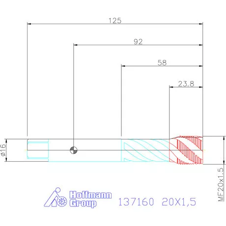 Garant Garant Master Tap gépi menetfúró HSS-E-PM 6HX 20X1,5