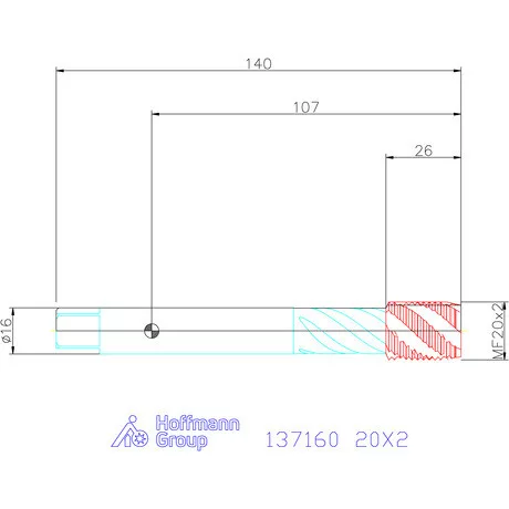 Garant Garant Master Tap gépi menetfúró HSS-E-PM 6HX 20X2