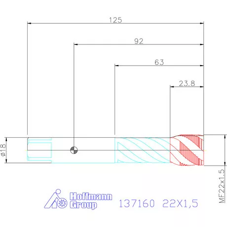 Garant Garant Master Tap gépi menetfúró HSS-E-PM 6HX 22X1,5