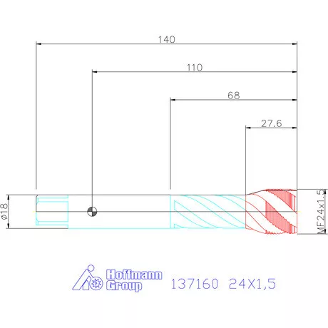 Garant Garant Master Tap gépi menetfúró HSS-E-PM 6HX 24X1,5