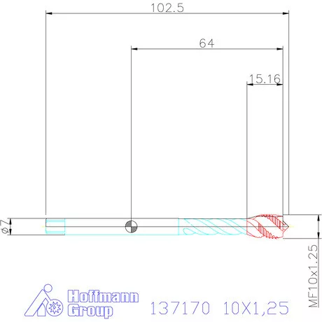 Holex Holex Pro Tap gépi menetfúró HSS-E 6H 10X1,25