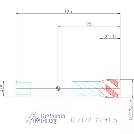 Holex Holex Pro Tap gépi menetfúró HSS-E 6H 22X1,5